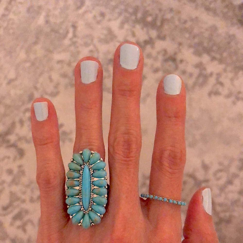 Gorgeous Stackable Turquoise Ring - image 1